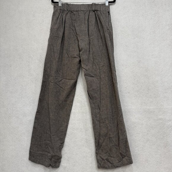 Carbon2Cobalt Pants Womens 6 Linen Blend Wide Leg Casual Relaxed Elastic Waist - Picture 8 of 13